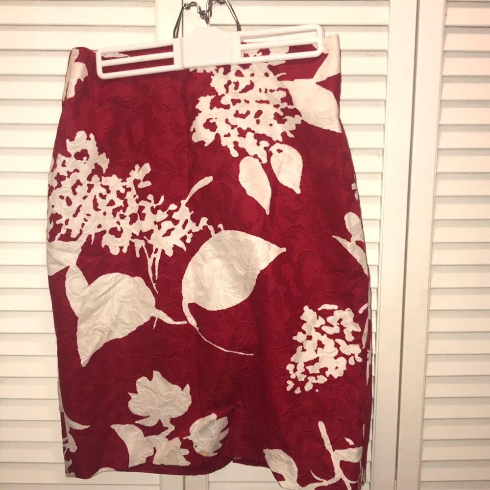 Talbots damask skirt